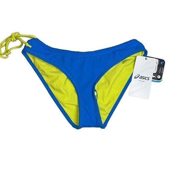NWT sz M Green & blue reversible ASICS Women's Kaitlyn Bikini Bottom swim race - Picture 1 of 9
